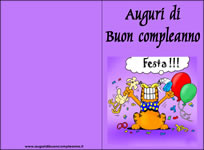 Biglietti auguri di compleanno
