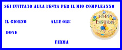 Inviti compleanno